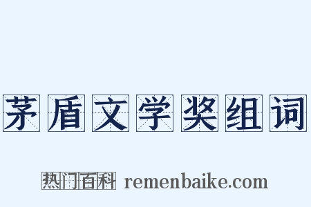 茅盾文学奖组词是什么意思的图片